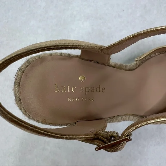 KATE SPADE Dallas Cactus Platform Wedge Sandals - Sz 7 - Picture 14 of 15